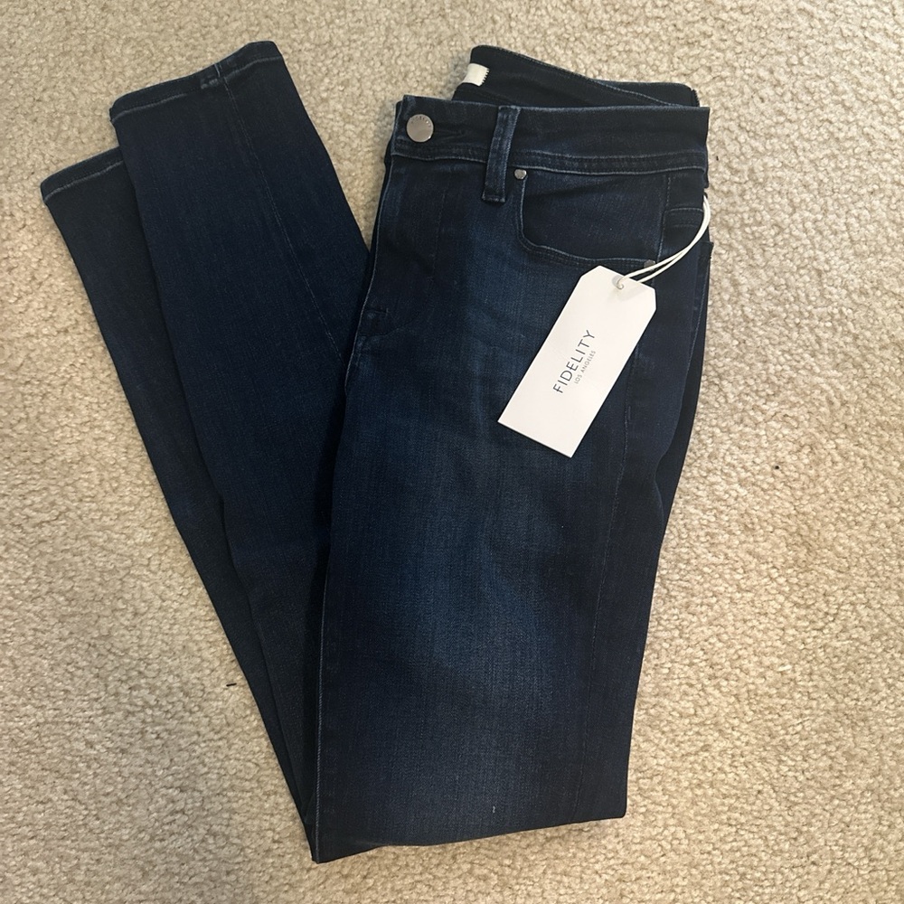 Fidelity Women's Deep Indigo Skinny Jeans
